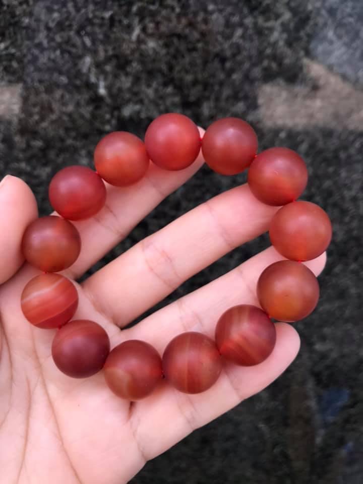 [HCM]VÒNG TAY ĐÁ MÃ NÃO ĐỎ MỜ 14LY-16LY