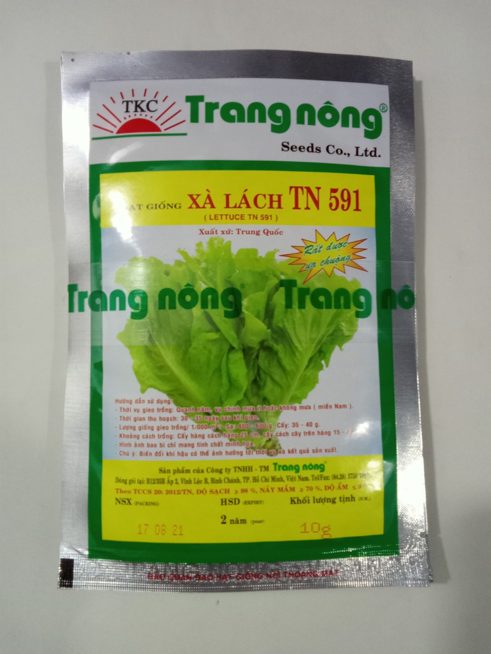 HẠT GIỐNG XÀ LÁCH TRANG NÔNG  - TN591
