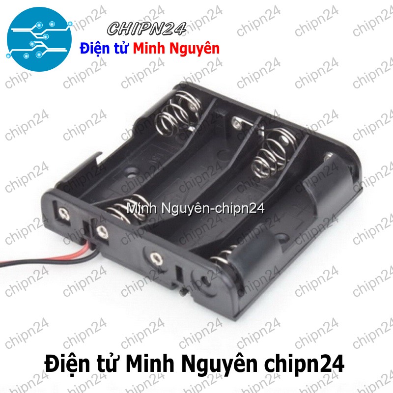 [1 cái] (C4) Hộp Đế pin 4 viên AA - HH000603