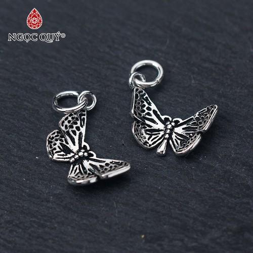 Charm bạc hình con bướm mặt treo 3x10x16mm - Ngọc Qúy Gemstones
