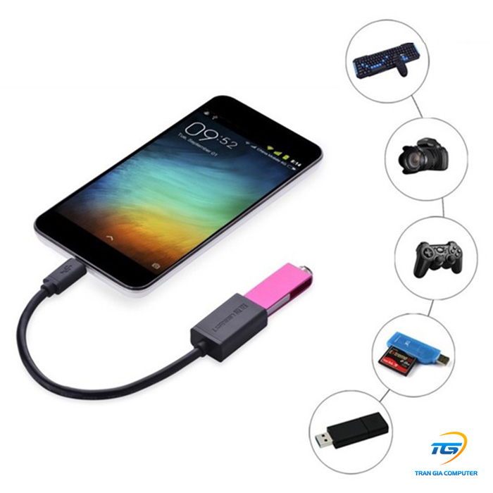 Cáp OTG Micro USB to USB Ugreen 10396