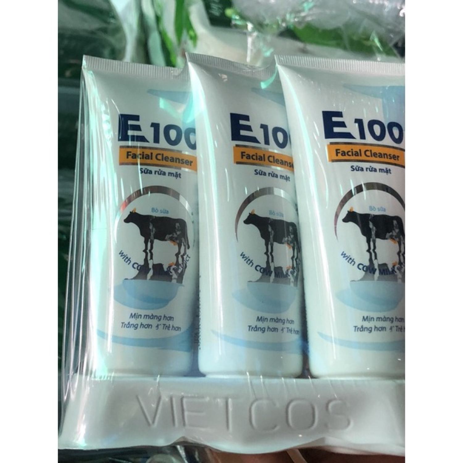 Sữa rữa mặt bò E100 tuýp 80ml mịn màng trắng sáng