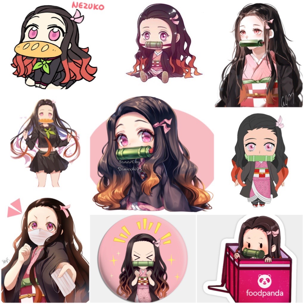 Set 30-60 Sticker Kamado Nezuko-Kimetsu no Yaiba