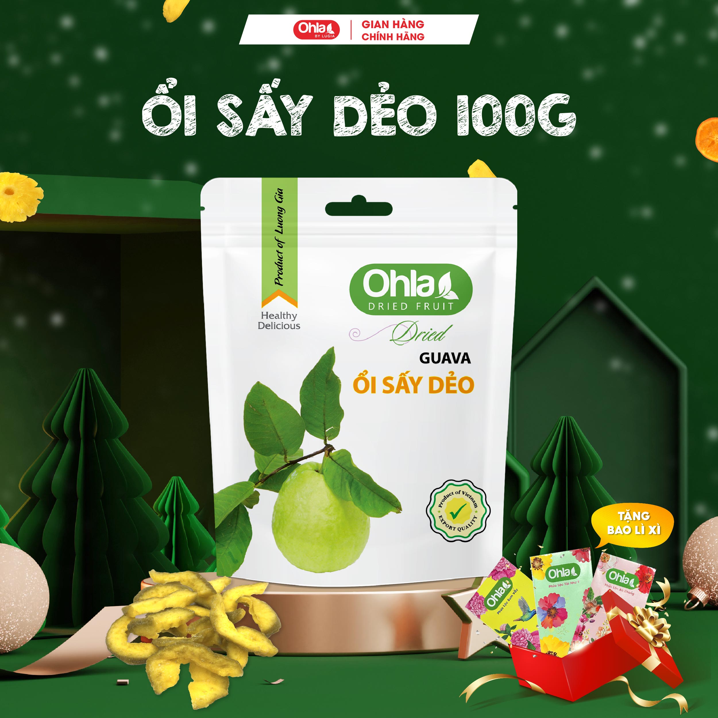 Ổi sấy dẻo Ohla - 100gr