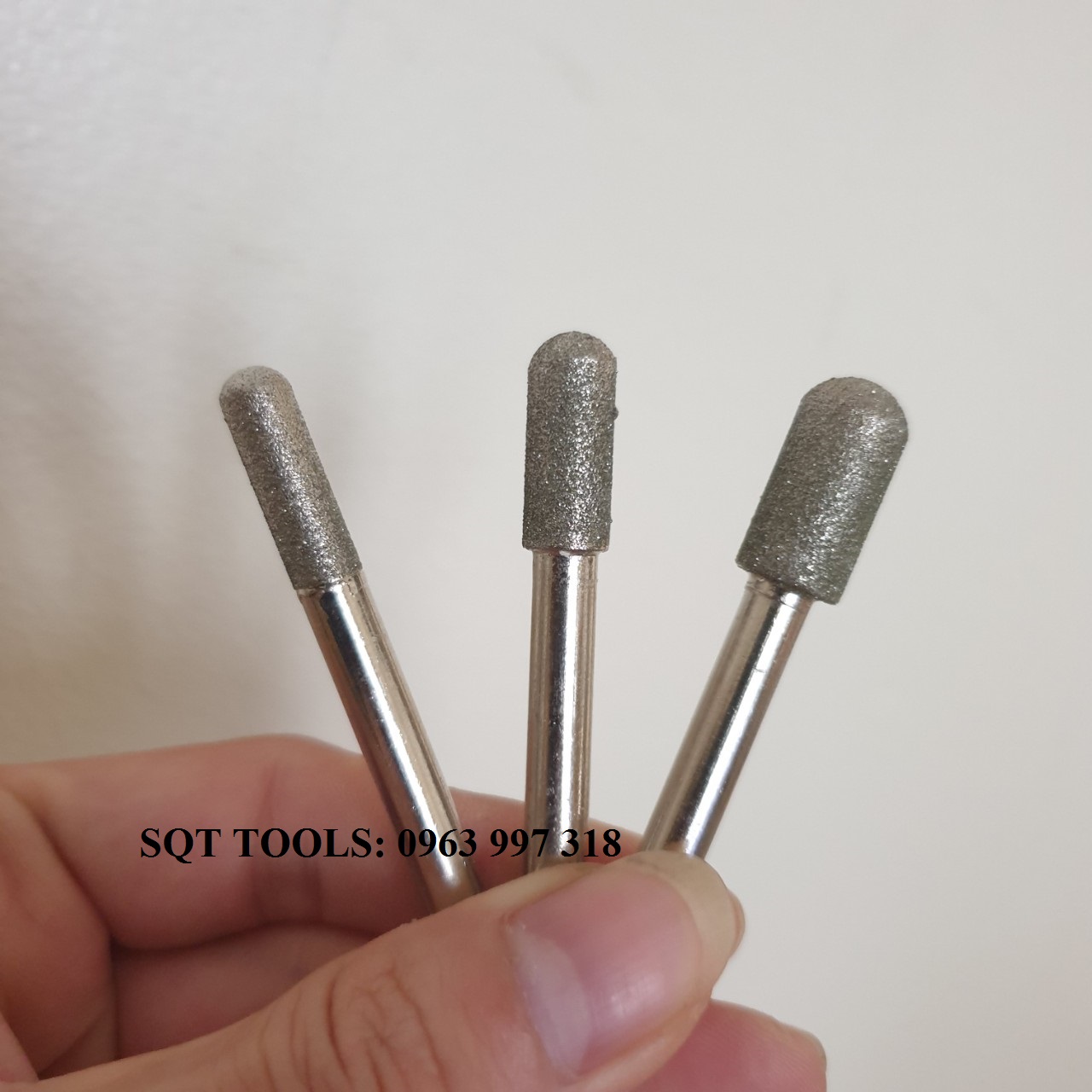 Mũi mài, điêu khắc đá, thủy tinh, gốm sứ, kim loại (Đầu kim cương hình trụ tròn đầu) mũi mài kim loại nhôm đồng