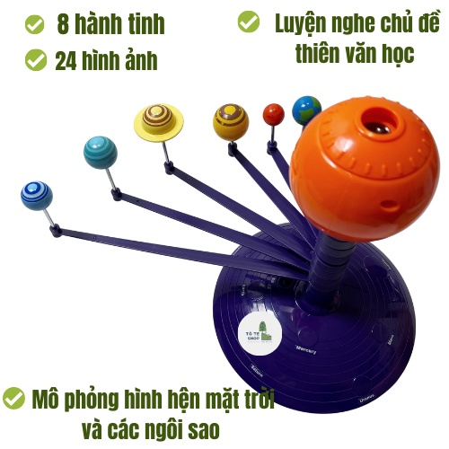 Bộ đồ chơi chiếu bóng mô hình Hệ mặt trời - SOLAR SYSTEM PLANETARY E PROJECTOR – TOPBRIGHT (cho bé từ 3+)