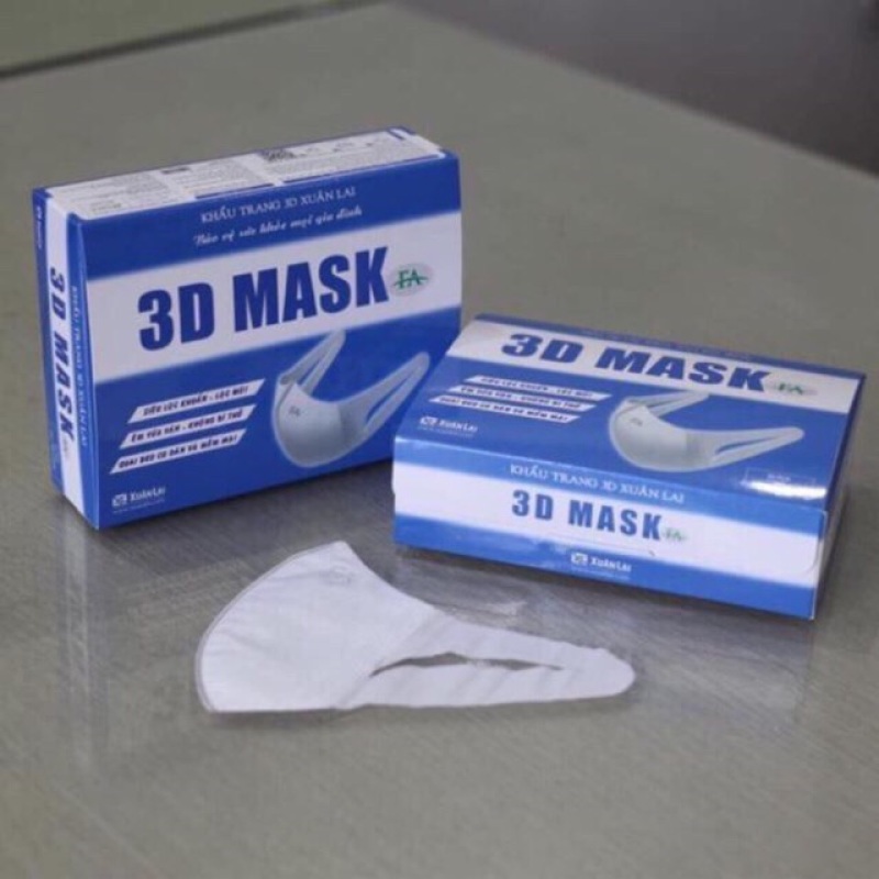 Hộp 50 chiếc khẩu trang 3D Mask Xuân Lai- hàng chính hãng nhập khẩu