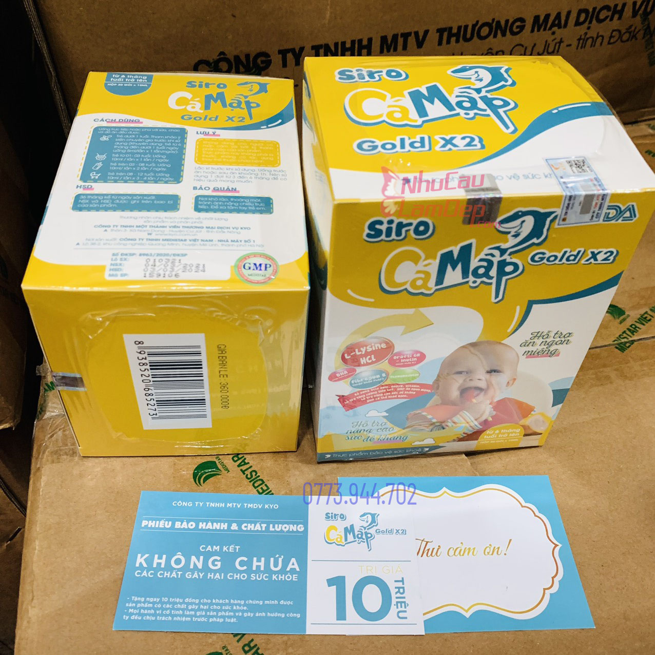 (Mẫu Mới - Date 2024) Combo 5 Hộp Siro Cá Mập Gold X2 - Siro Ăn Ngon Baby Shark Mẫu Mới Nhất - Giúp Bé Tăng Cân Tự Nhiên - Hàng Chính Hãng