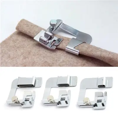 3PC Hot Sale Domestic Sewing Machine Foot Presser Rolled Hem Feet Set for Brother Singer Sewing Accessories 3 Size