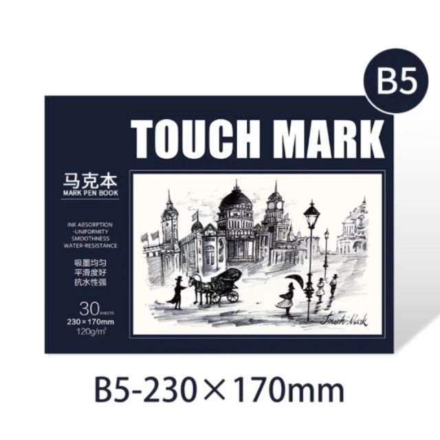 Combo 3 quyển sổ vẽ cho bút Touch mark ( CB-Shop)