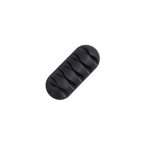 Kẹp silicon 5 lỗ dán cố định dây cáp sạc, dây điện, tai nghe sắp xếp gọn gàng cho bàn làm việc. kingler 5679