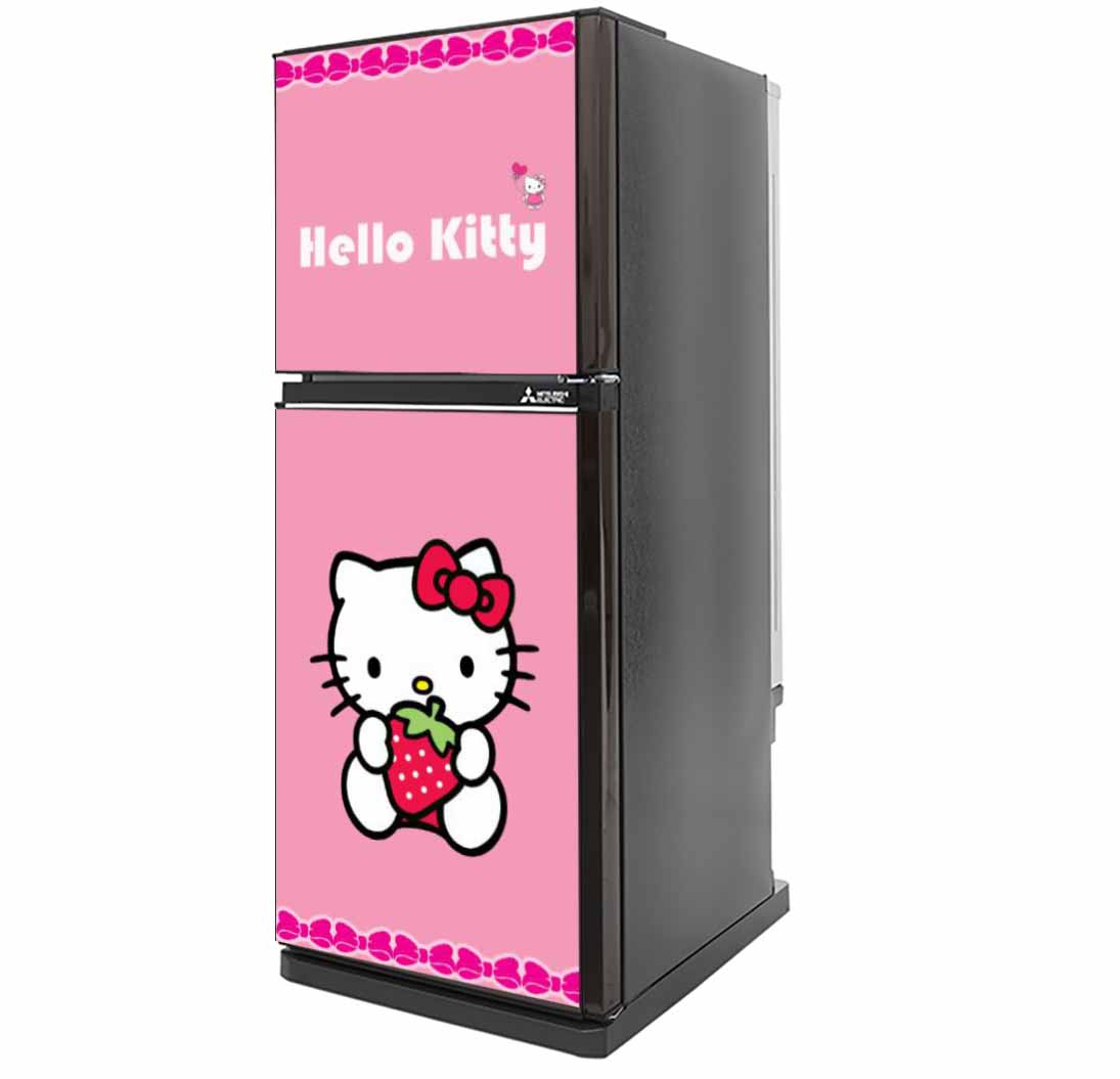 [HCM]Miếng dán trang trí tủ lạnh Hello Kitty (60 x 1m6). Nhựa PVC độ bền cao không thấm nước. 100% thương hiệu mới chất lượng cao 