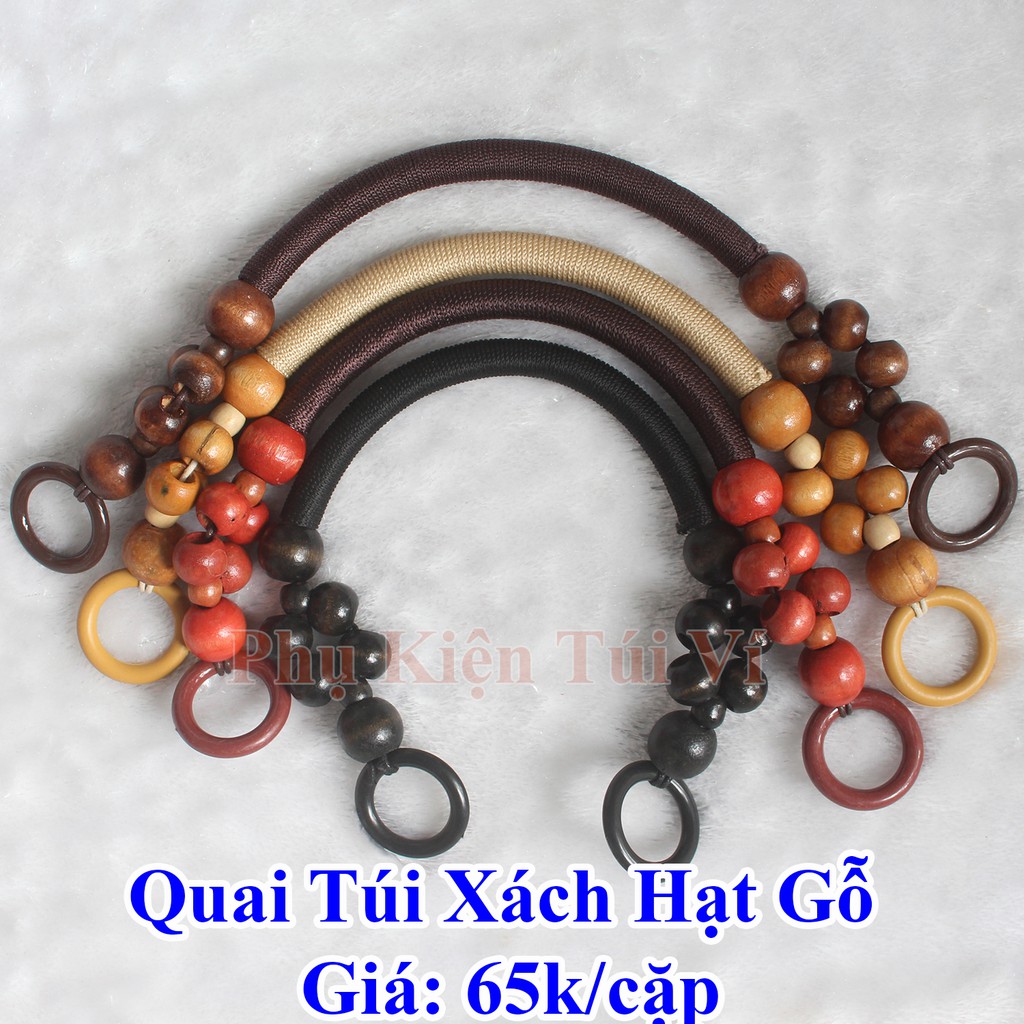 Quai Túi Xách Hạt Gỗ (70k/cặp)