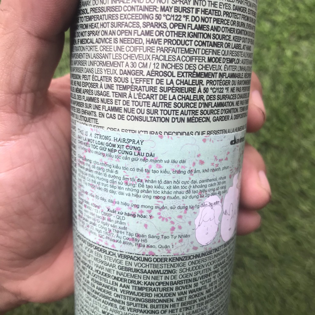 [Davine] Gôm xịt cứng Davines Strong Hairspray 400ml