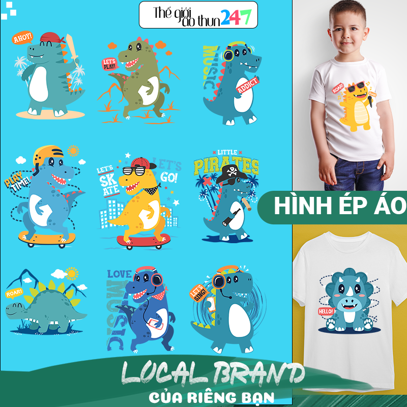 [Hình ủi, ép nhiệt] Hình khủng long cho trẻ SN2