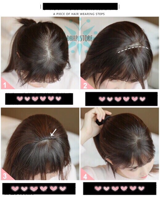 Tóc kẹp phồng🥰FREESHIP ĐƠN 50K 🥰Tóc giả che mái hói cao cấp