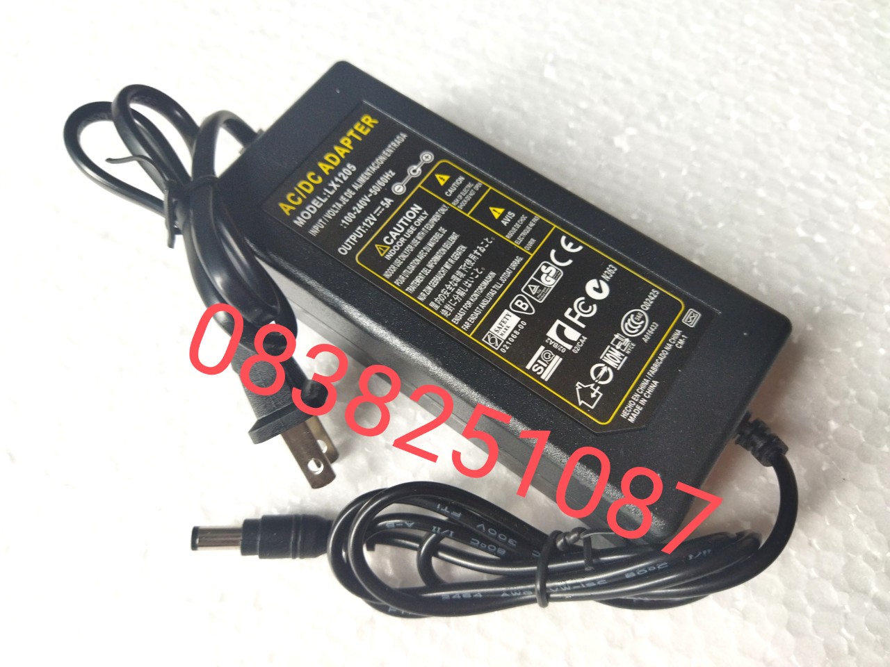 [HCM]BỘ CHUYỂN ĐỔI NGUỒN ADAPTER 12V-5A (DC) (Đen) THIẾT KẾ CHUYÊN DÙNG CHO MÁU BƠM TĂNG ÁP MINI