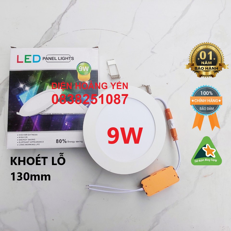 đèn led âm trần siêu mỏng 9w - LOẠI TỐT TIẾT KIỆM ĐIỆN ÁNH SÁNG DỄ CHỊU - BẢO HÀNH 12 THÁNG