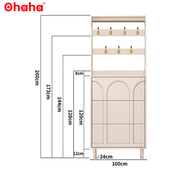 [ Freeship HCM] [ Trả góp 0%] Tủ giày thông minh siêu mỏng cao cấp Ohaha - TGCC028