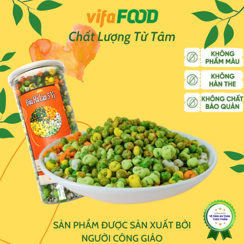 Đậu hà lan mix 5 vị , đậu hà lan 5 vị (tỏi ớt , wasabi , sâu riêng , phô mai , sữa dừa) ( 500g/ 1 hũ )
