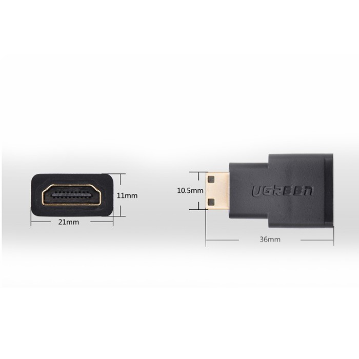 Đầu chuyển Mini HDMI sang HDMI (âm) Ugreen 20101