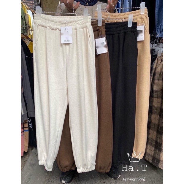 Quần nữ jogger tăm trơn TT11