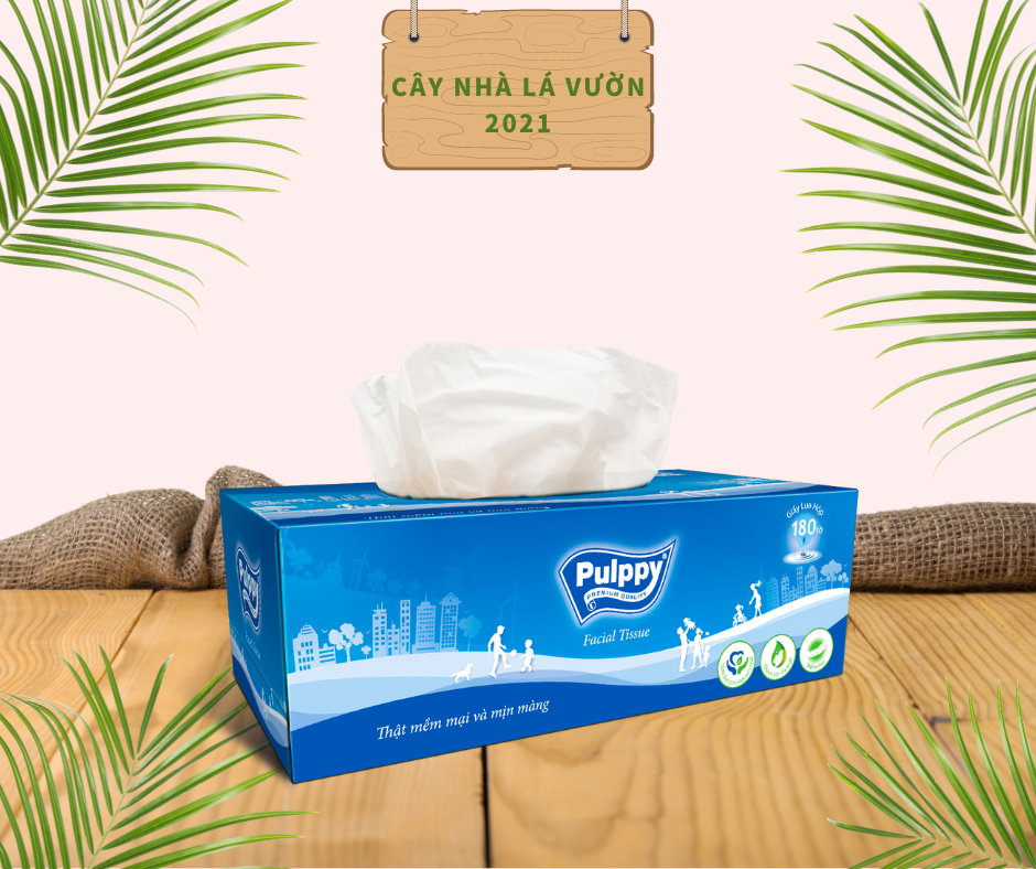 Set 5 Hộp Giấy Lụa Hộp Pulppy ( 180 tờ/ hộp )