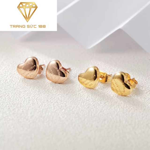 [HCM]Bông tai titan nữ tim xinh BTT11 sản phẩm có thiết kế sang trọng quý phái hợp thời trang dễ dàng kết hợp với nhiều trang phục khác nhau