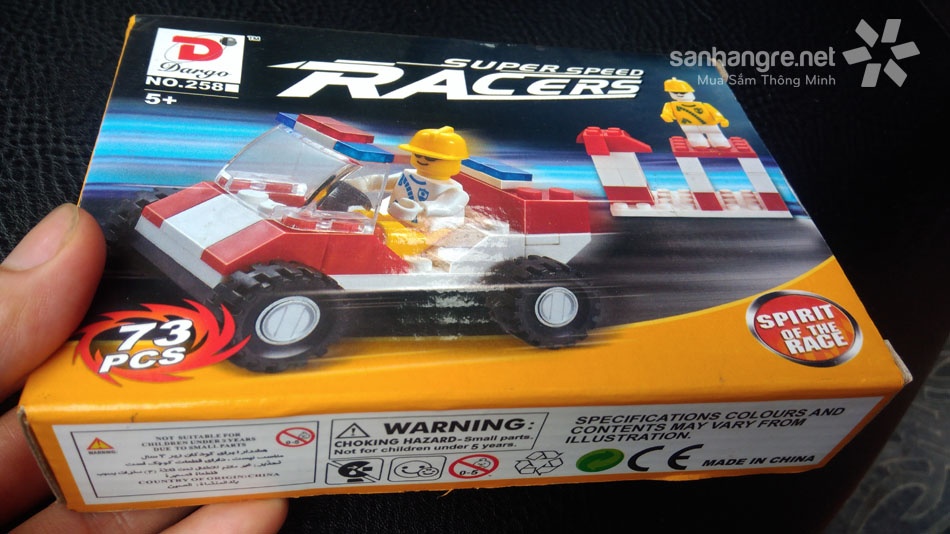Đồ chơi lắp ráp xe đua mini Super Speed Racers kiểu Lego