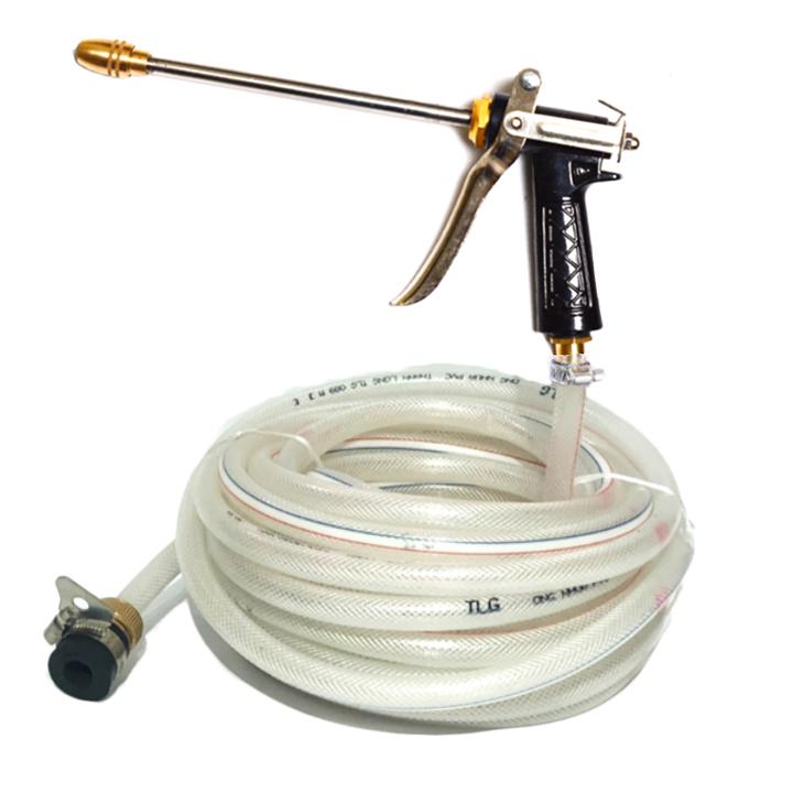 Siêu hot - bo voi bom tuoi cay,bộ dây và vòi tăng áp lực nước 300% rửa xe tưới cây loại 10m 318498 - dây trắng