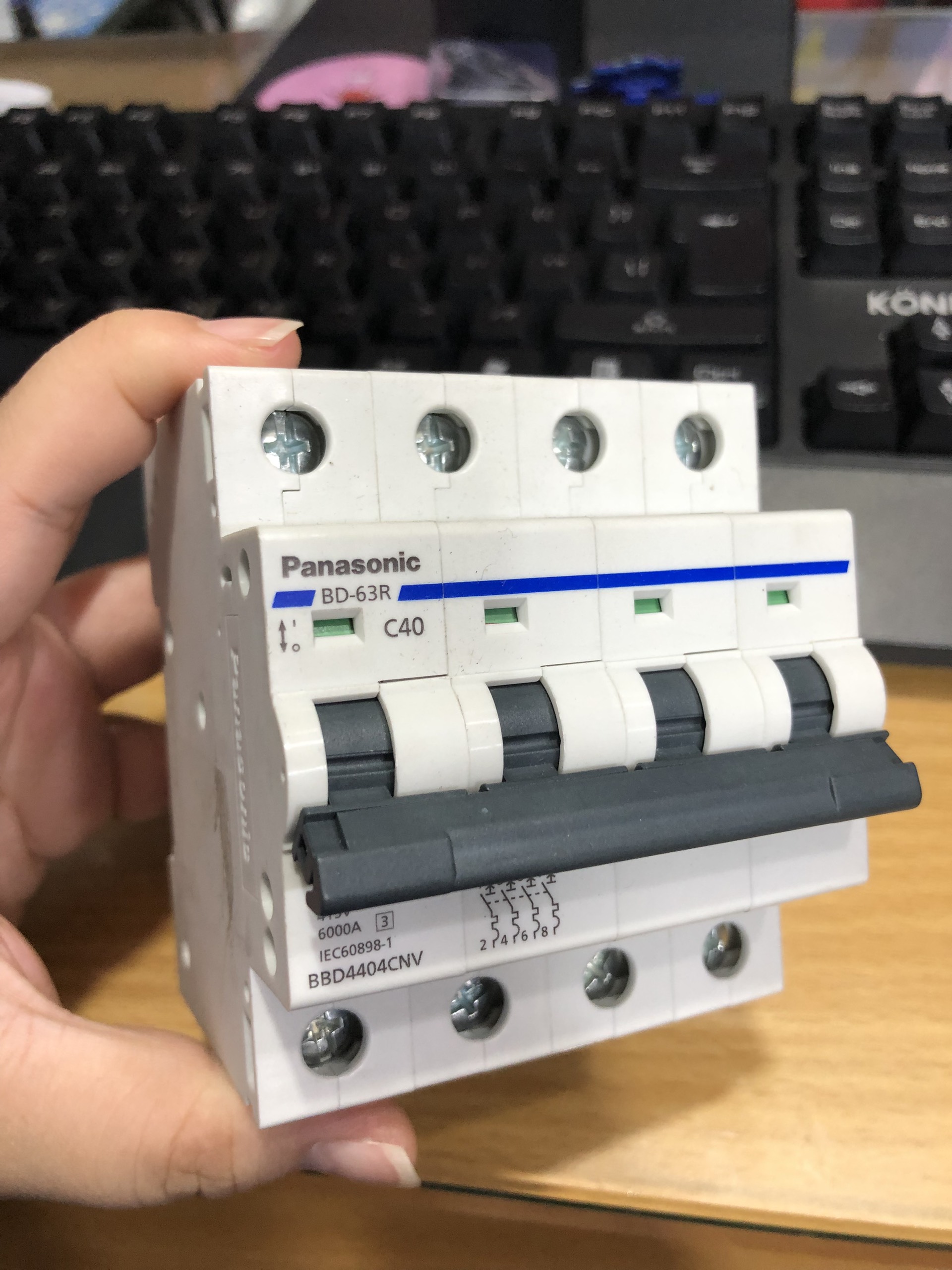 Cầu dao tự động (Aptomat) Panasonic 4 pha BBD4404CNV (25A-40A-50A-63A) - Hàng chính hãng