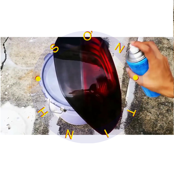 Sơn xịt xám khói hiệu ứng đèn xe bosny black tint no.1000