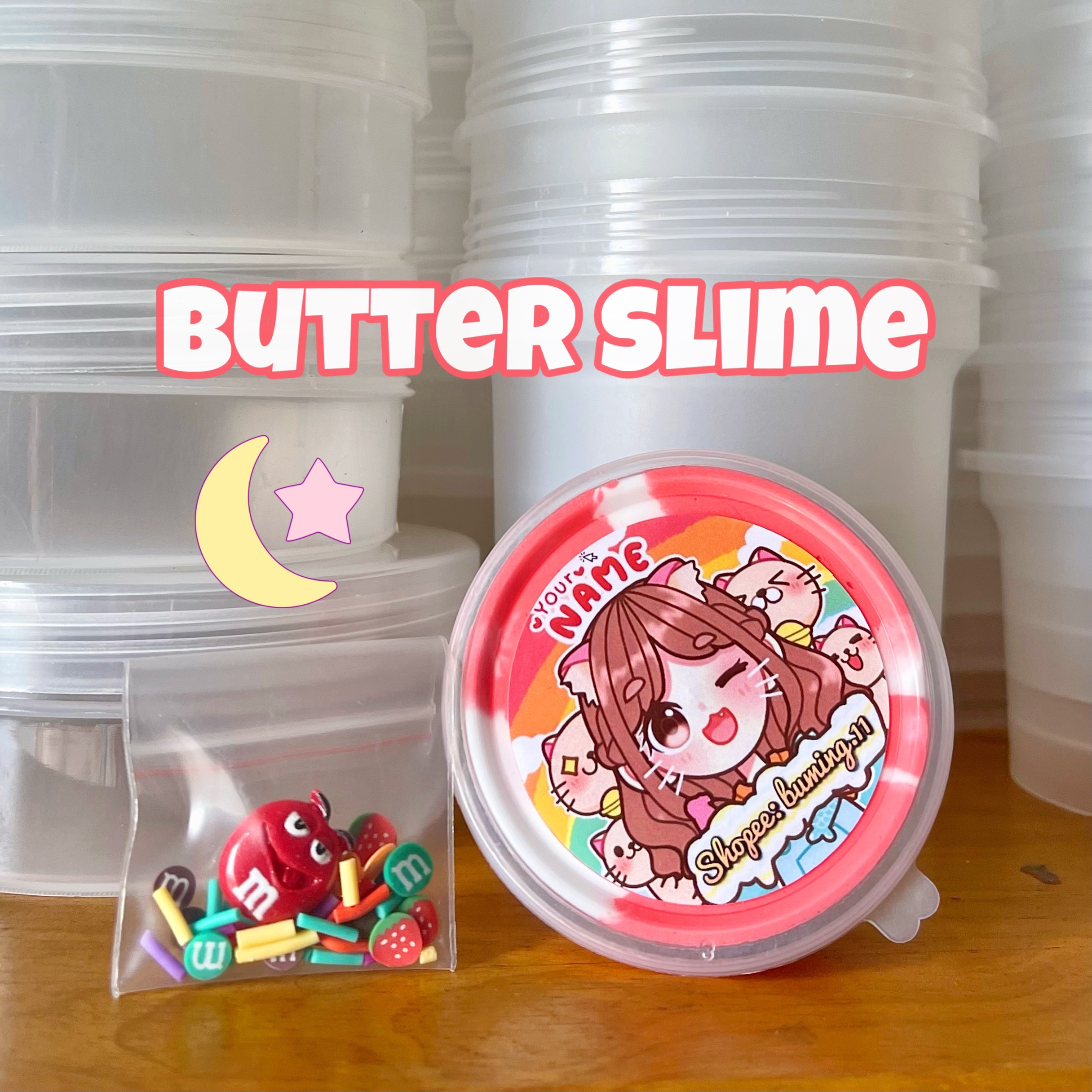 Butter Slime - Slime Bơ 60ml Tặng Cốm & Charm