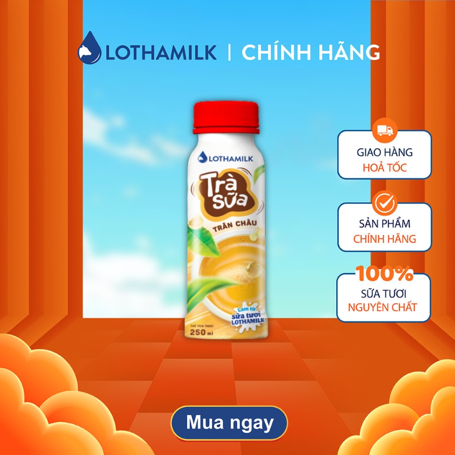 Trà Sữa Thanh Trùng Lothamilk Chai 250ml