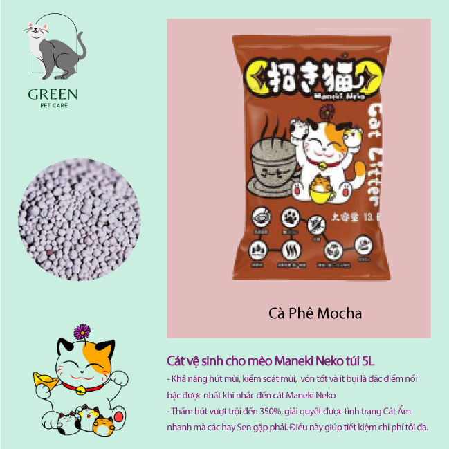 Cát Vệ Sinh Cho Mèo - Maneki Neko - Túi 5L