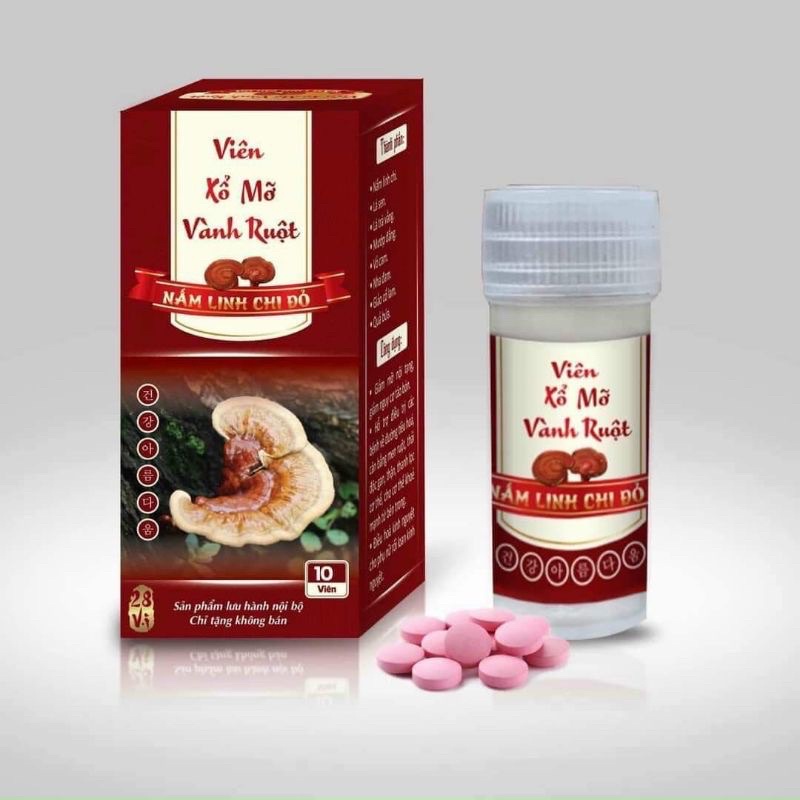 Viên xổ mỡ vành ruột linh chi đỏ chính hãng--giảm cân từ bên trong giảm mỡ nội tạng