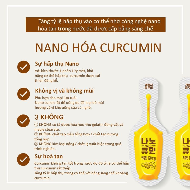 Nghệ Nano Cumin Hàn Quốc GON 32 tép (nội địa)