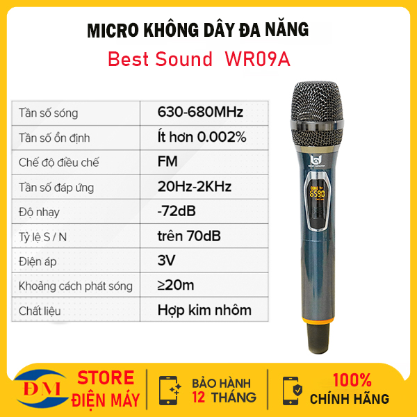 Micro Không Dây Đa Năng Best Sound WR09A+ WR09Micro Không Dây Karaoke Sét
