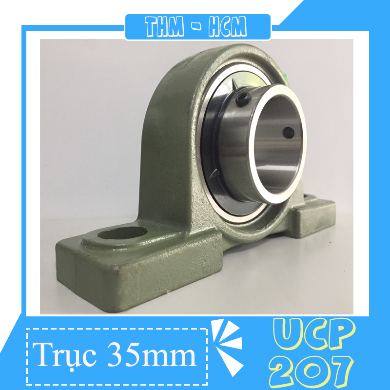 gối đỡ bạc đạn UCP207 đương kính trục trong 35mm