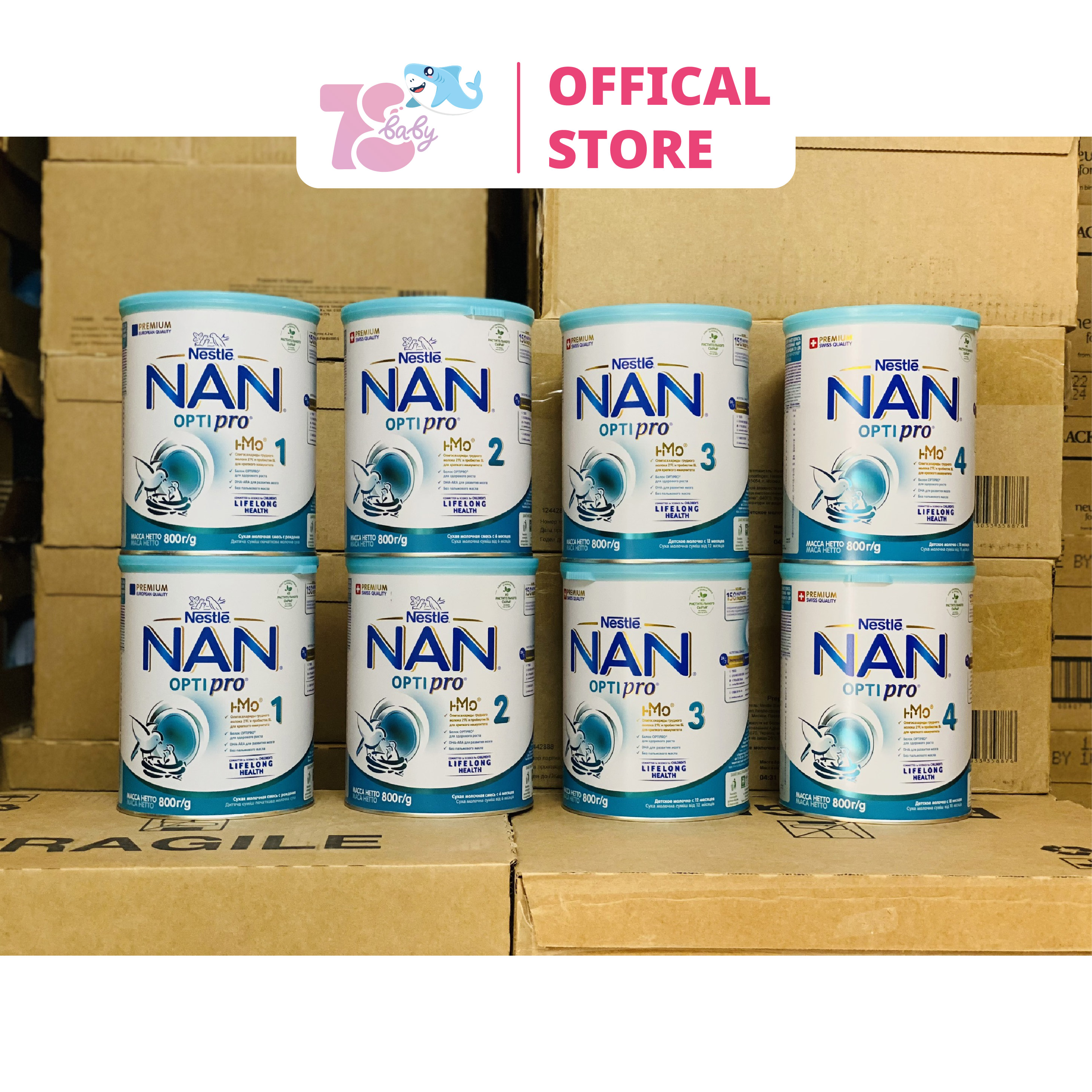SỮA BỘT NAN NGA ĐỦ SỐ 1,2,3,4 800G