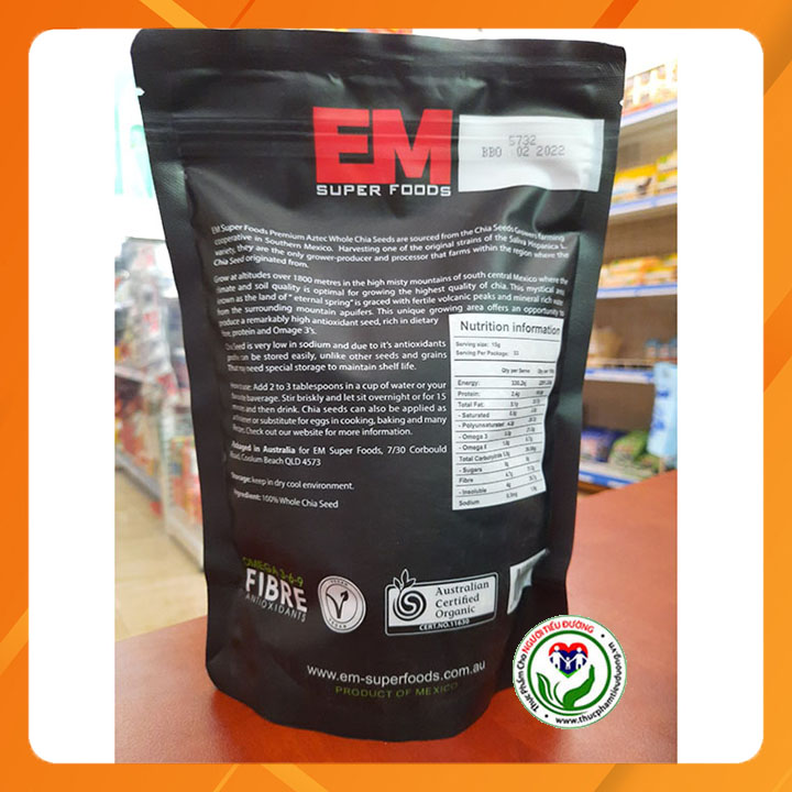 [HCM]Hạt Chia Đen hữu cơ Black Bag 500g