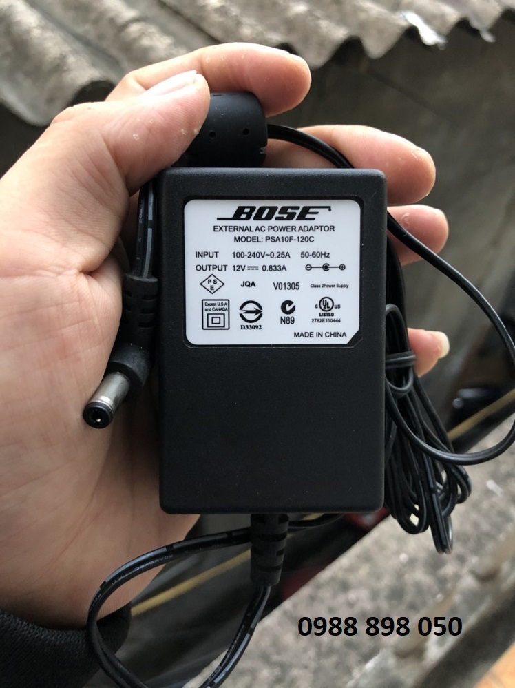 Sạc 12v 0.833a cho loa bluetooth bose' soundlink' mini loại tốt