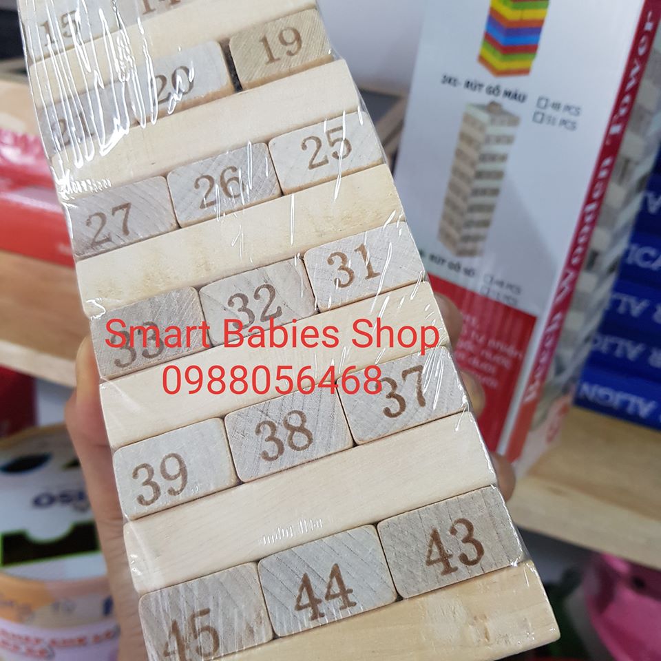 [Voucher 10k]Rút gỗ 48 và 51 thanh số hoặc màu size lớn