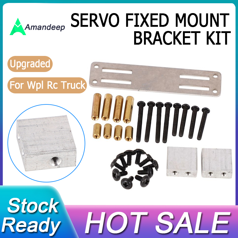 Bộ phận giá đỡ cố định Servo bằng kim loại được nâng cấp cho xe tải Wpl Rc đồ chơi phụ kiện ô tô cho trẻ em - INTL