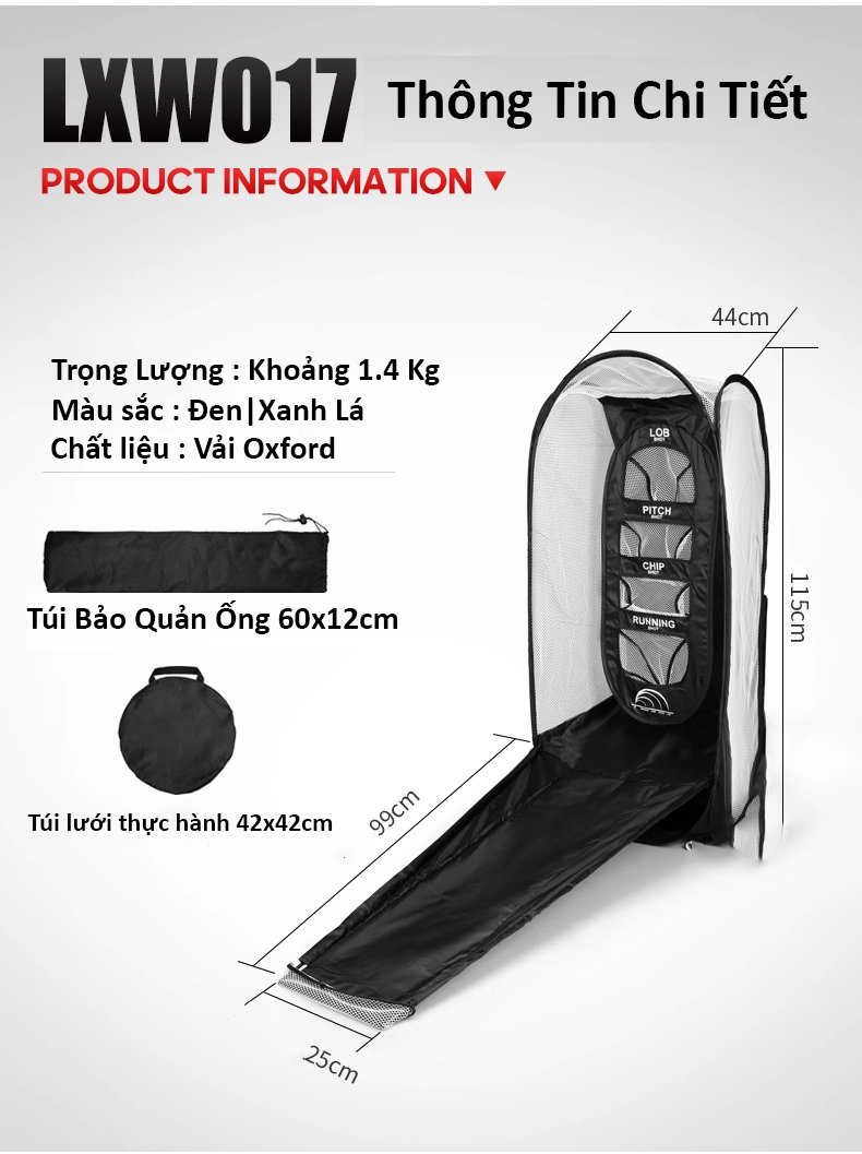 LƯỚI TẬP CHIP GOLF - PGM CUTTING PRACTICE NET - LXW017