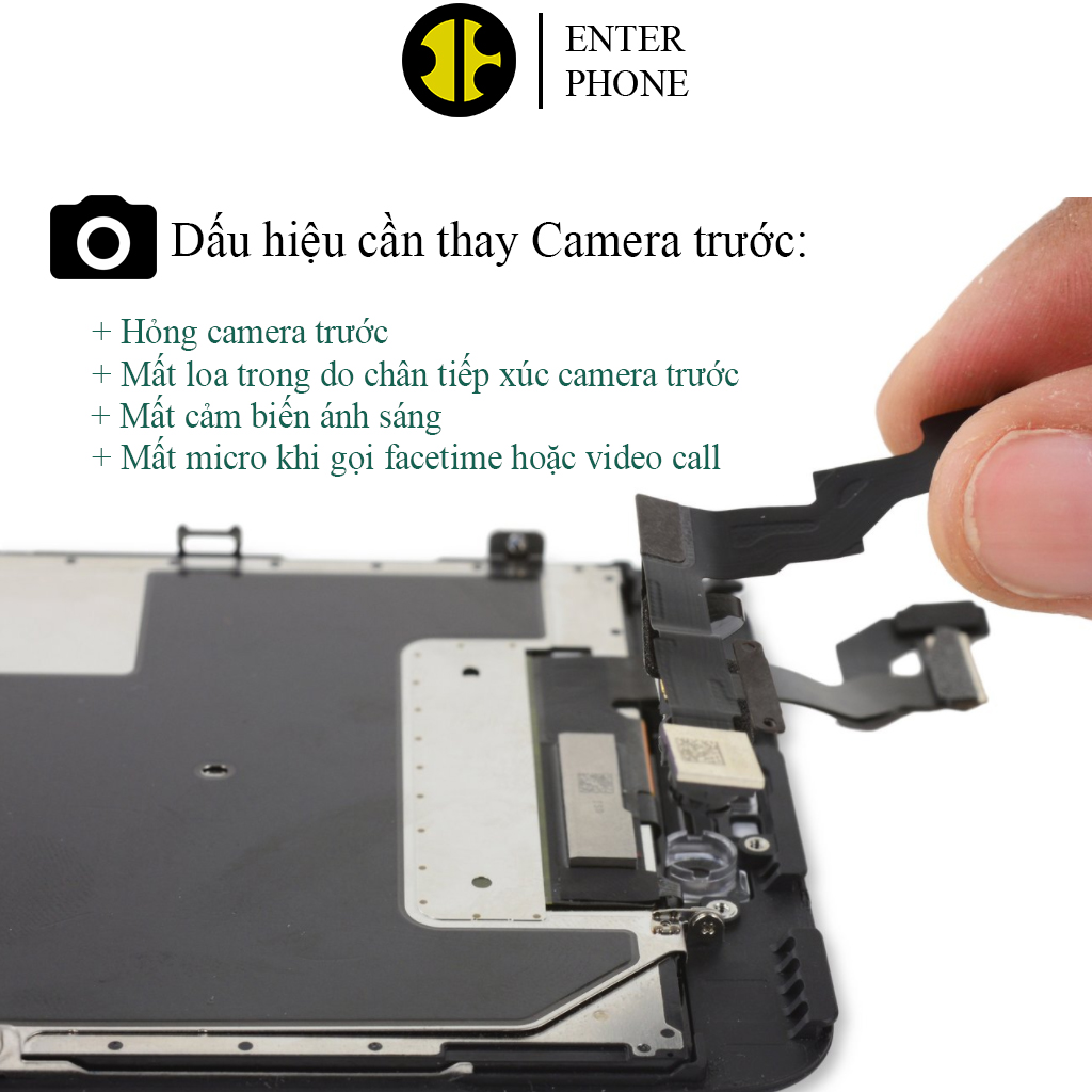 Camera trước 6/ 6S/ 6 Plus/ 6S Plus/ 7/ 7 Plus/ 8/ 8 Plus ZIN BÓC MÁY.