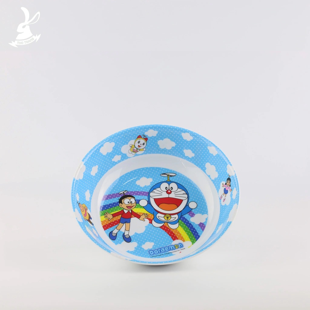 Bộ chén dĩa ăn dặm trẻ em hoa văn Doraemon Rainbow cao cấp thương hiệu Superware
