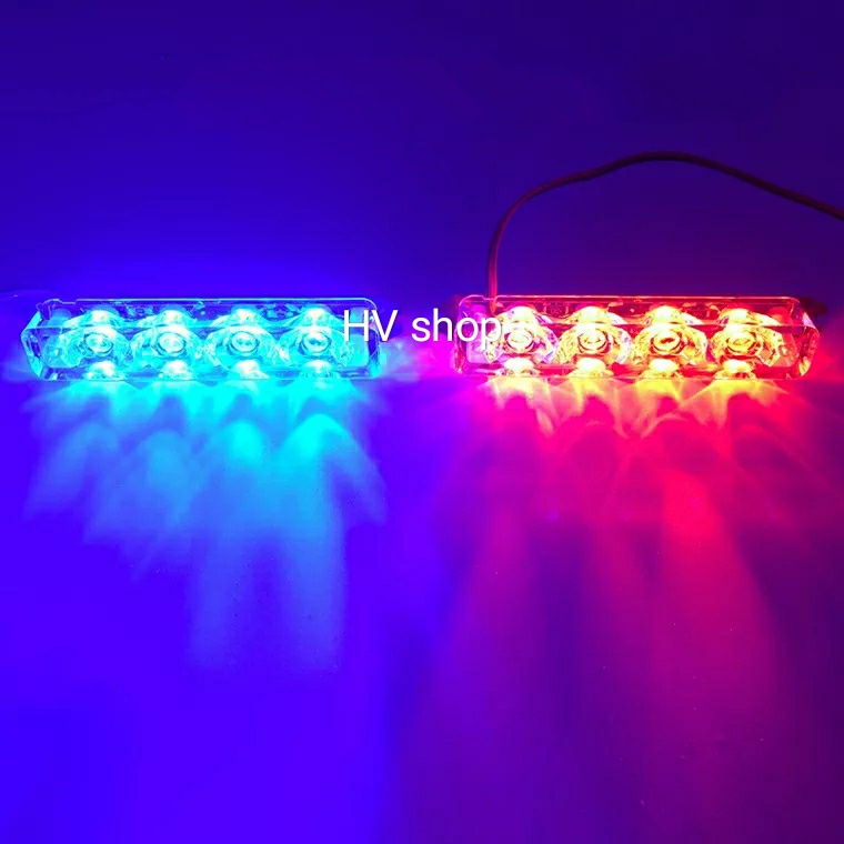 Cặp đèn chớp xanh đỏ xe máy K2 12V ( giá 1 bộ 2 đèn )
