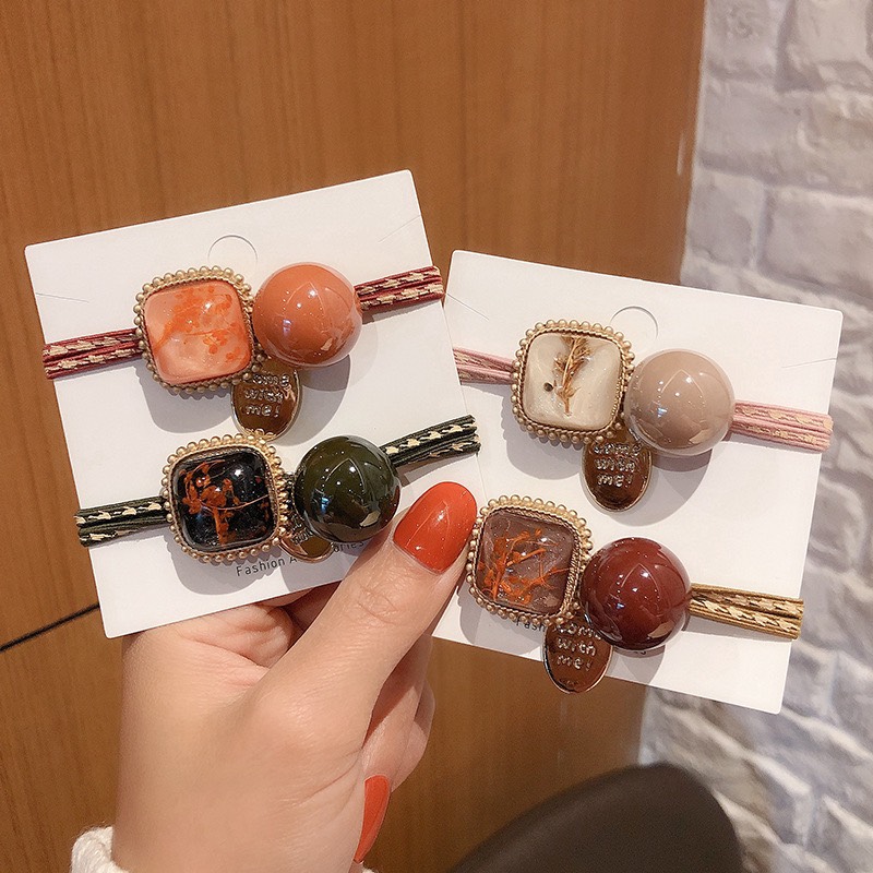 Dây Cột Tóc Nữ Đá Phale Thời Trang Phong Cách Hàn Quốc - Dây Chun Buộc Tóc Cho Bé(D8)