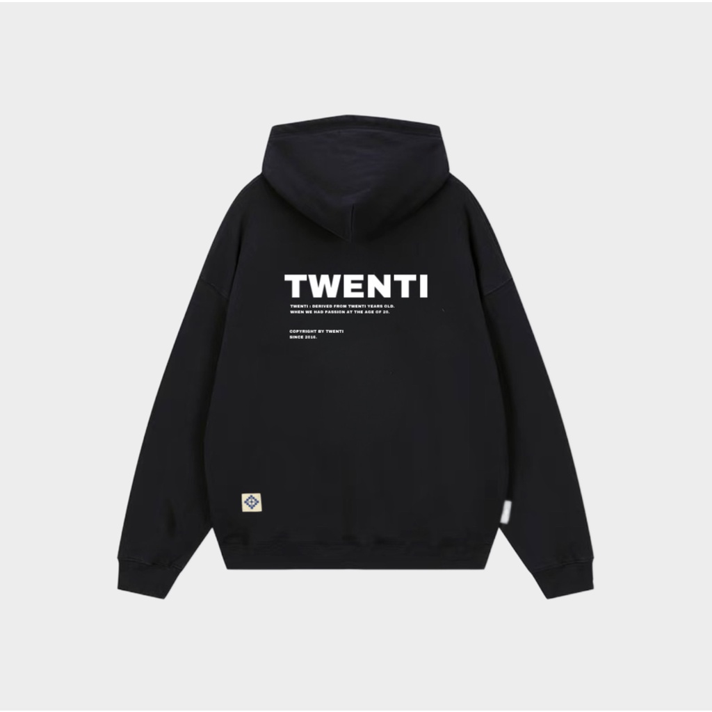 [Nhập Lazxuhuong03 - Giảm 40k/299k]Áo Hoodie Twenti Nỉ Cotton 2022 In Basic Form Ngắn